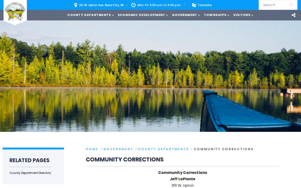 Osceola County criminal supervision and community corrections information